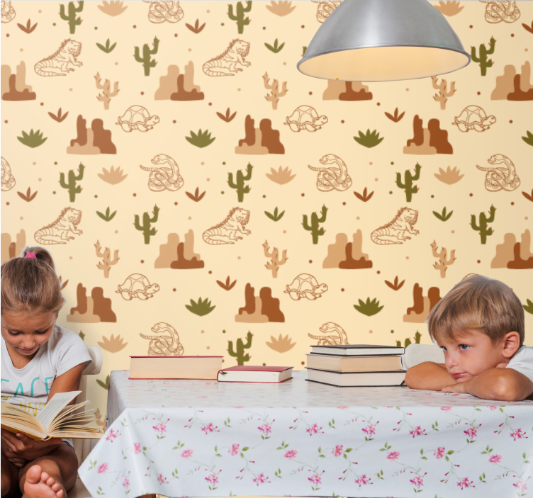 Desert Fauna Theme animal wallpaper - TenStickers