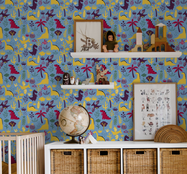 Dinosaur Fauna animal wallpaper - TenStickers