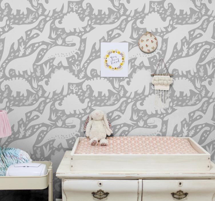 Dinosaur Menagerie dinosaurs wallpaper - TenStickers