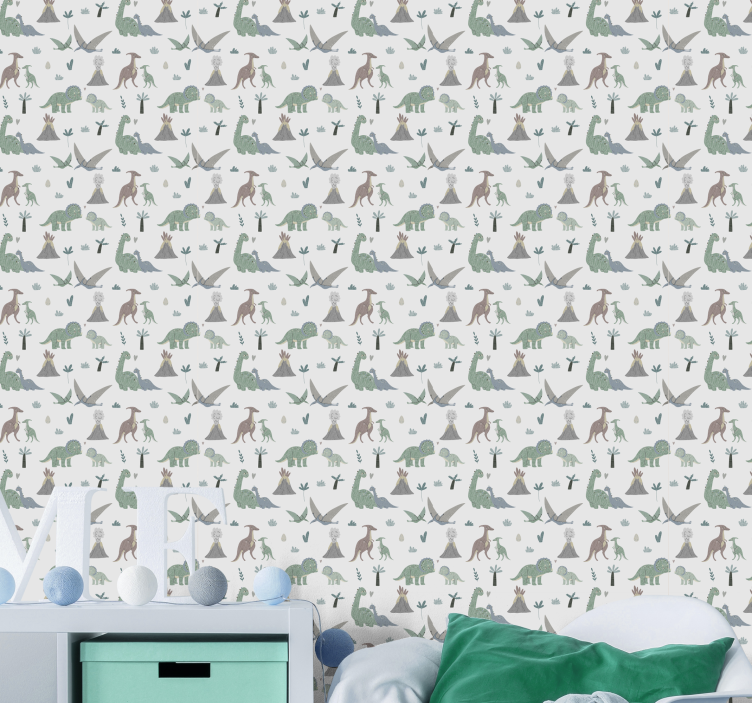 Dinosaur Montage dinosaurs wallpaper - TenStickers