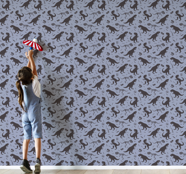 Dinosaur Pattern Play dinosaurs wallpaper - TenStickers