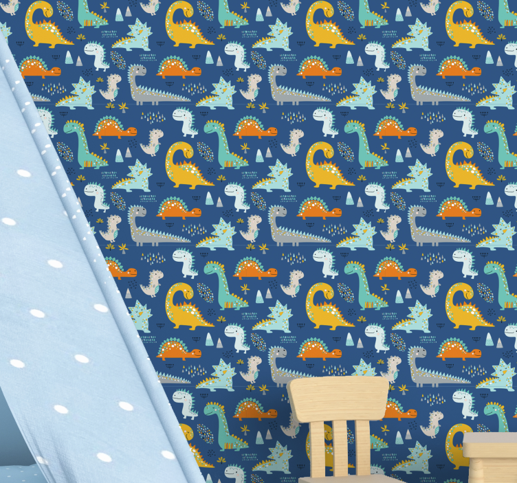 Dinosaurs Pattern dinosaurs wallpaper - TenStickers