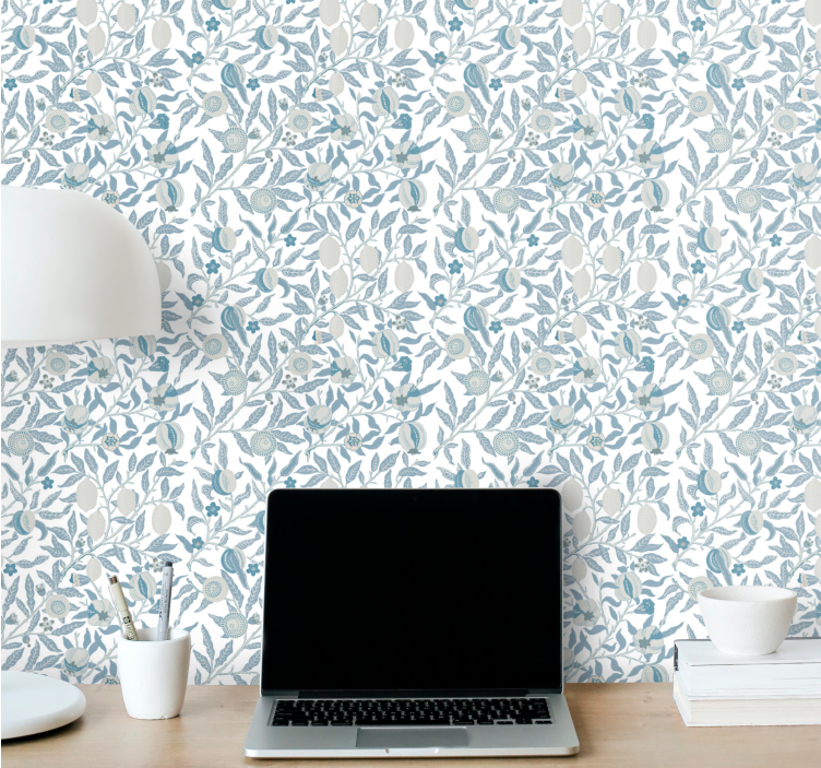 Elegant botanical pattern leaf wallpaper - TenStickers
