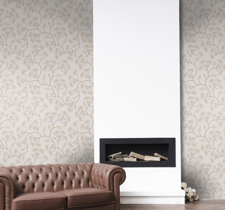 Elegant Floral Motifs floral ornament wallpaper - TenStickers