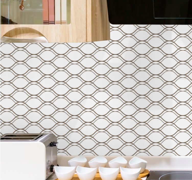 Elegant patterned design horizontal striped wallpaper - TenStickers