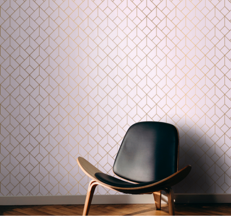 Elegant shape organisation geometric wallpaper - TenStickers