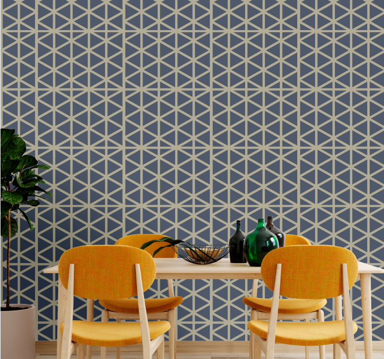 Elegant structure geometric wallpaper - TenStickers