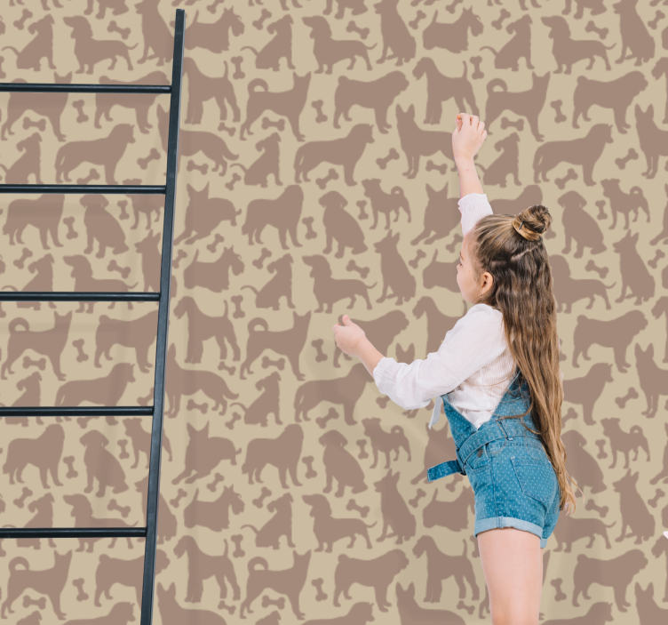 Feline Motifs dogs wallpaper - TenStickers