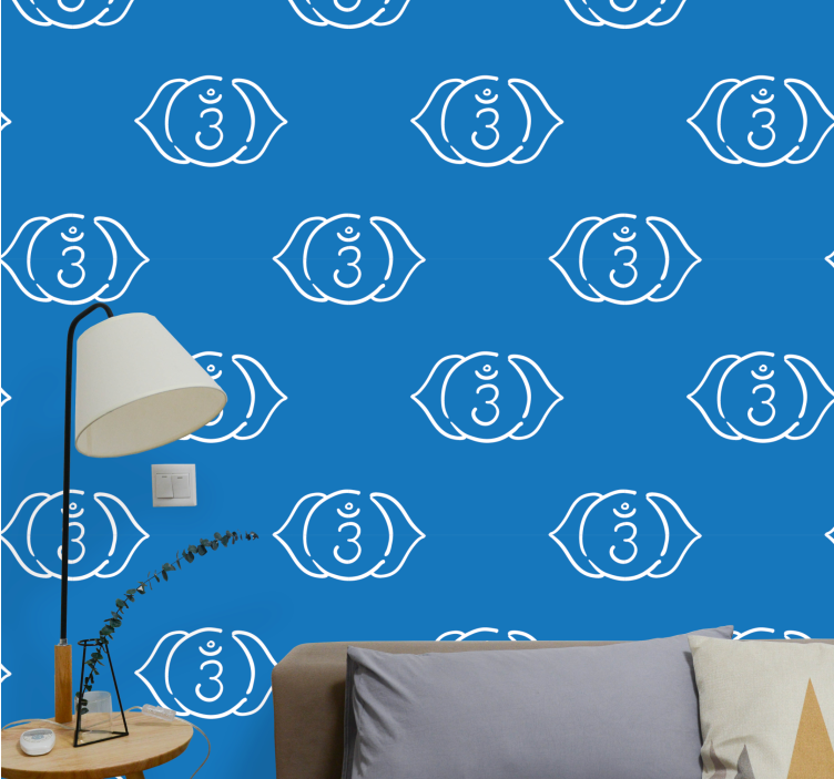 Fish Pattern Motif fish wallpaper - TenStickers