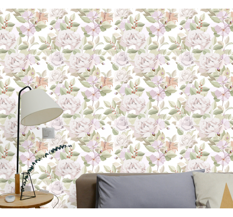 Floral Blossom Ensemble flower wallpaper - TenStickers