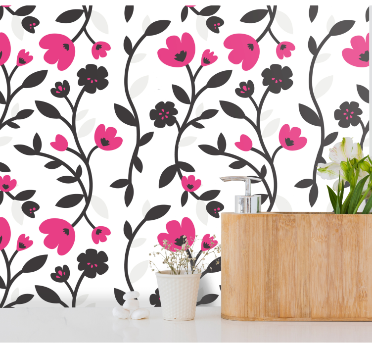 Floral Blossoms Pattern flower wallpaper - TenStickers