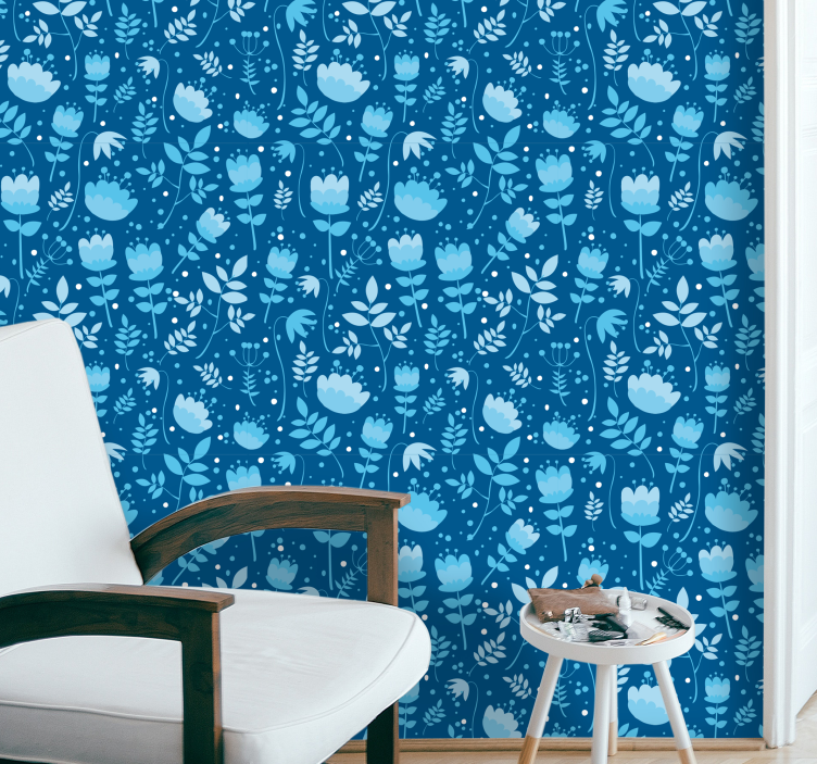 Floral Pattern Design floral ornament wallpaper - TenStickers