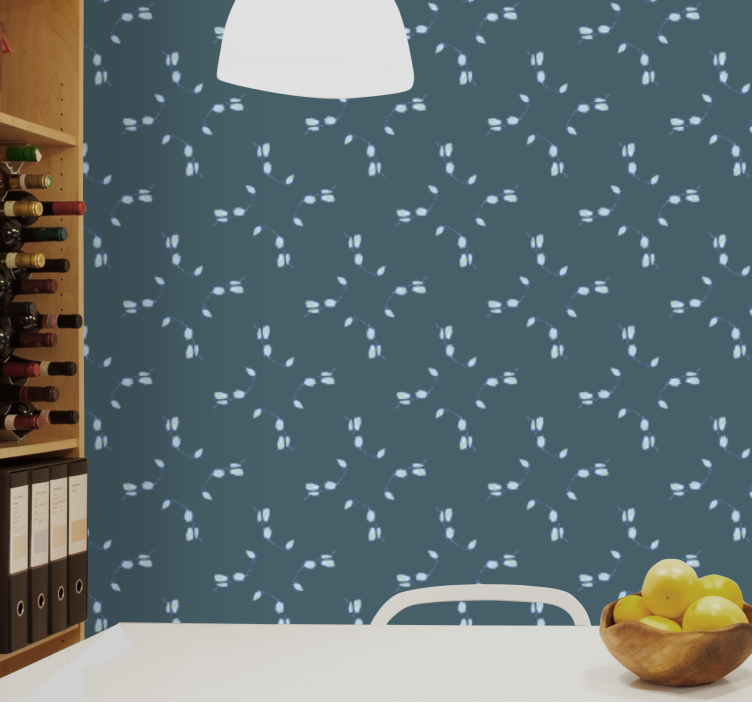 Flower pattern design modern wallpaper - TenStickers