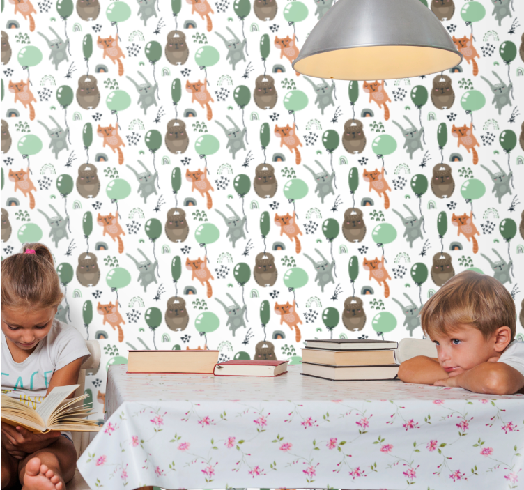 Forest Animal Motifs animal wallpaper - TenStickers
