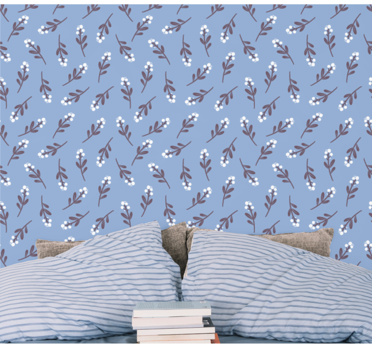 Gallerist stencil flower wallpaper - TenStickers