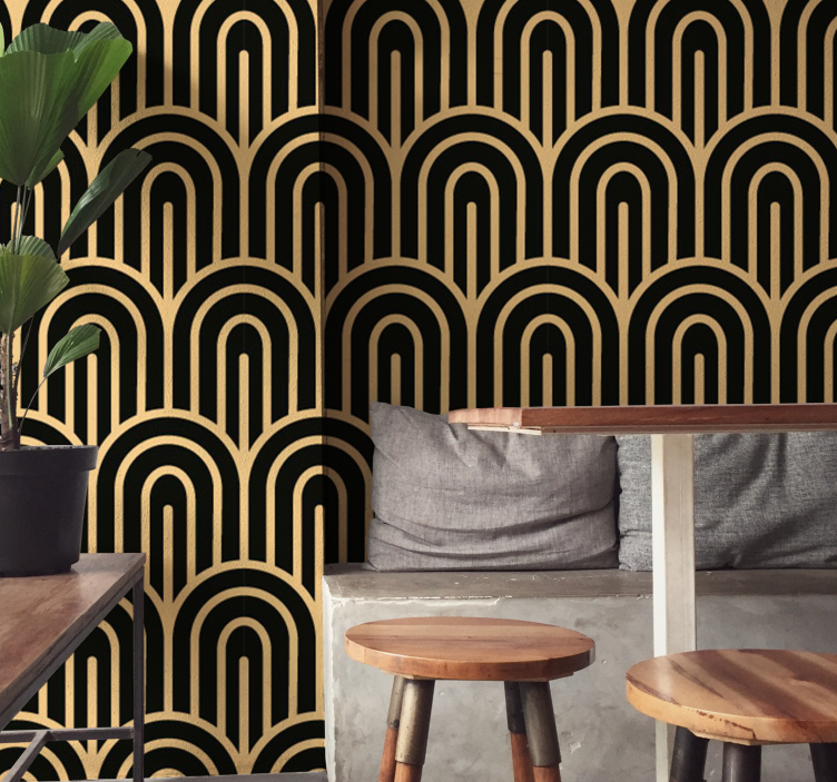Geometric Archway geometric wallpaper - TenStickers