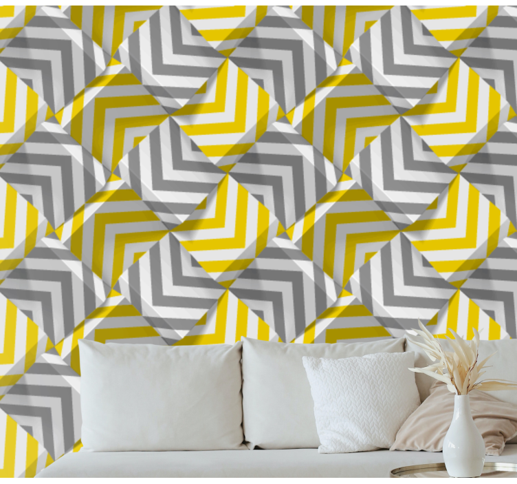 Geometric Chevron Pattern geometric wallpaper - TenStickers