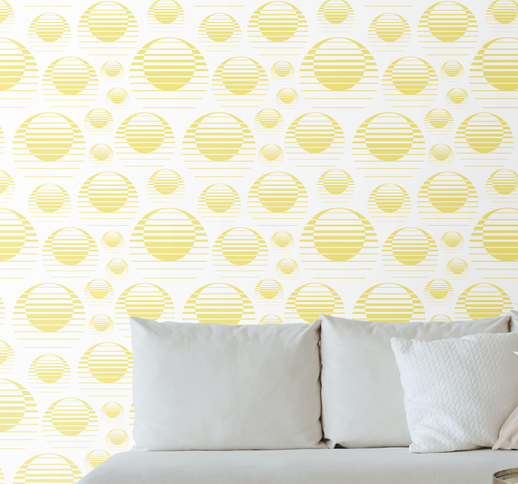 Geometric Circles Pattern geometric wallpaper - TenStickers