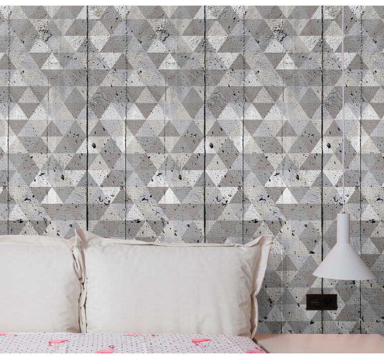 Geometric Concrete Pattern geometric wallpaper - TenStickers