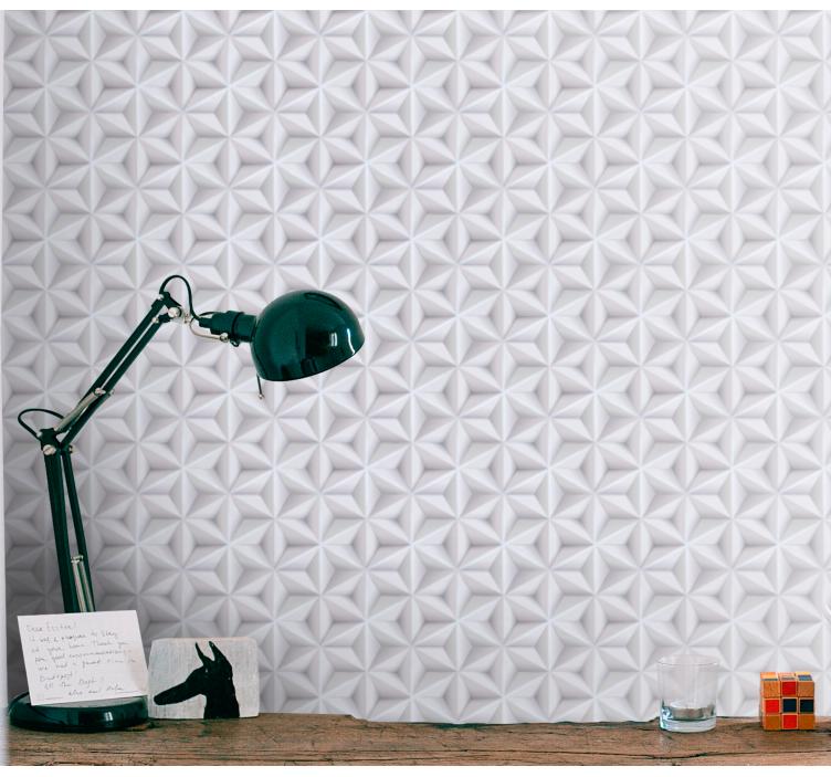 Geometric Embossing geometric wallpaper - TenStickers