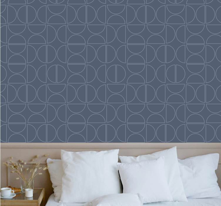 Geometric Gray Pattern modern wallpaper - TenStickers