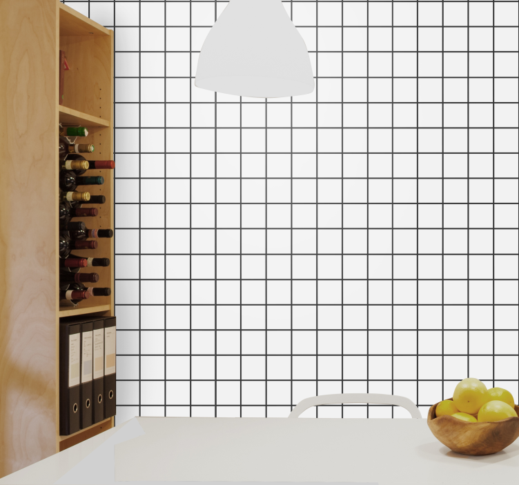 Geometric Grid geometric wallpaper - TenStickers