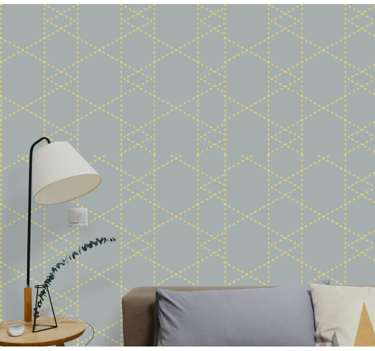 Geometric Lattice Pattern geometric wallpaper - TenStickers