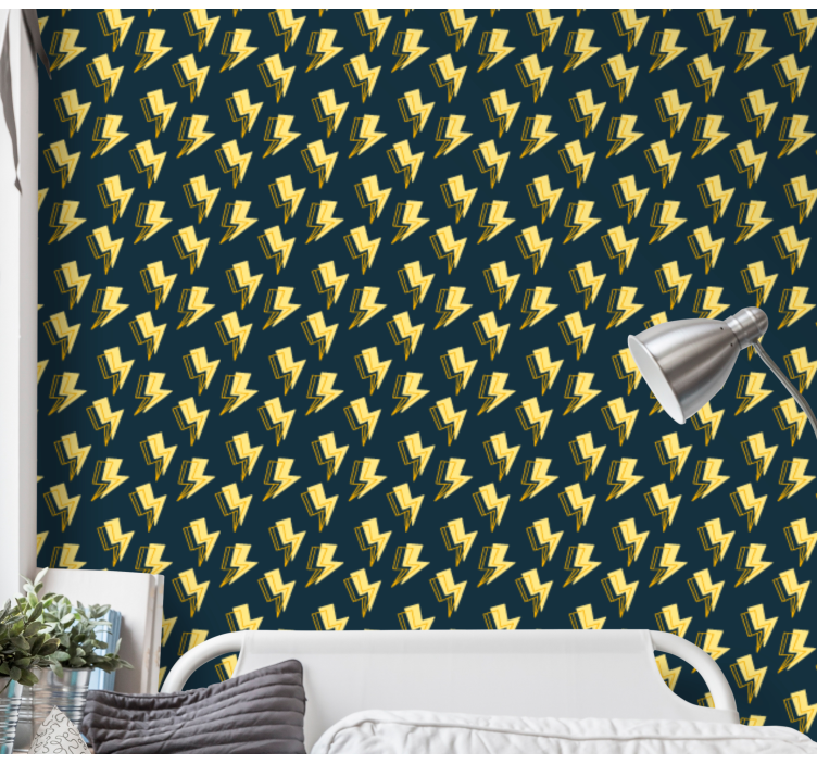 Geometric Lightning 3d wallpaper - TenStickers