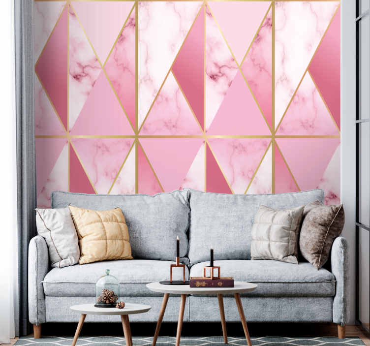 Geometric Marble Pattern geometric wallpaper - TenStickers