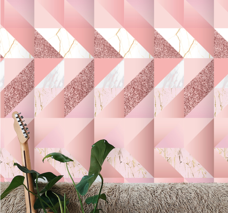 Matte pink texture marble wallpaper - TenStickers