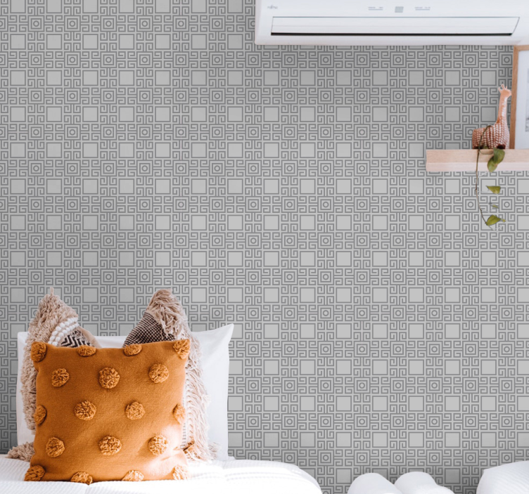 Geometric Square Pattern geometric wallpaper - TenStickers