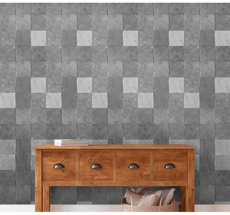 Geometric Stone stone wallpaper - TenStickers