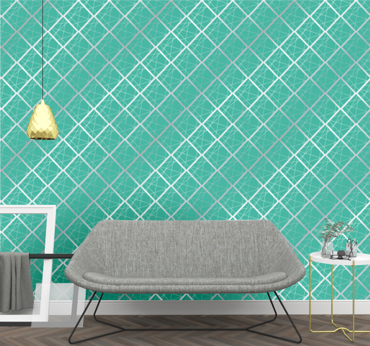 Geometric Trellis geometric wallpaper - TenStickers