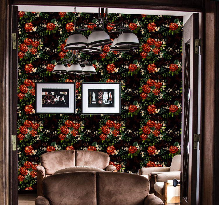 Glamorous Garden Vintage Wallpaper - TenStickers