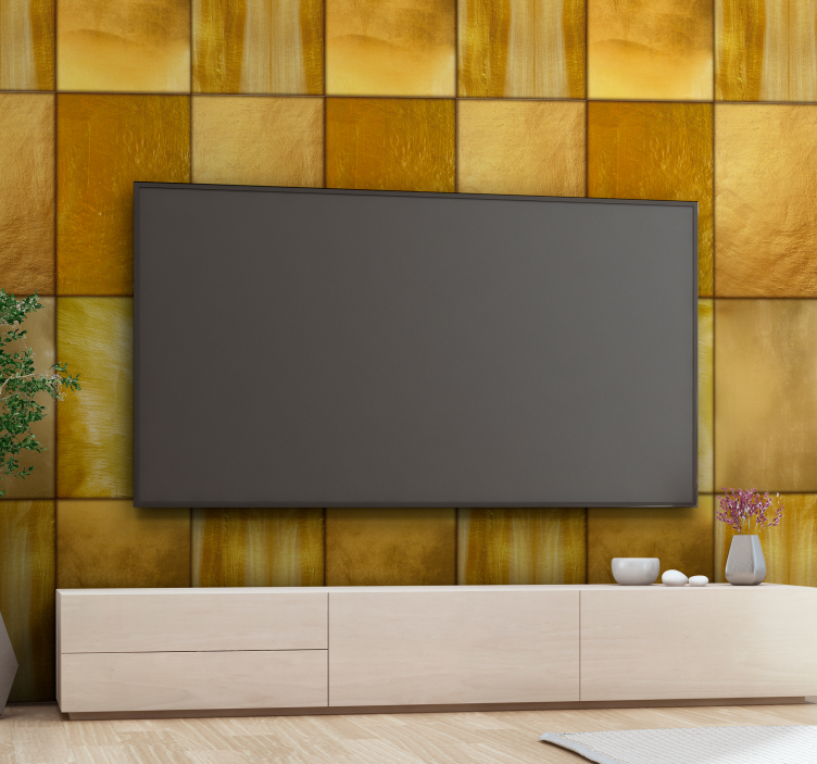 Golden Basilisk Textured Wallpaper - TenStickers