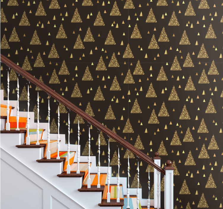 Golden Triangle Motif shapes wallpaper - TenStickers