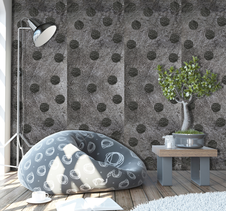Grey Beauty Textured Wallpaper - TenStickers