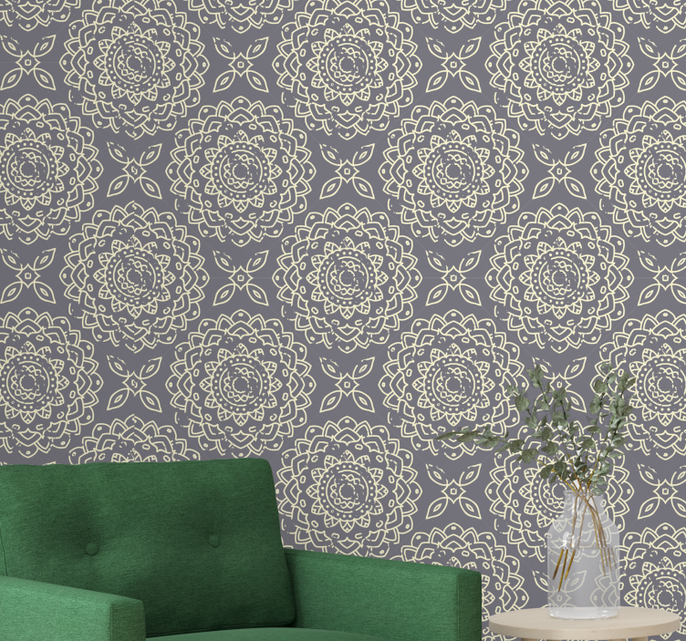 grey modern ornaments Modern Wallpaper - TenStickers
