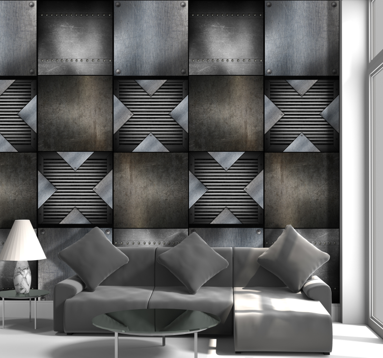 Harmonious Interlacing Metal Wallpaper - TenStickers