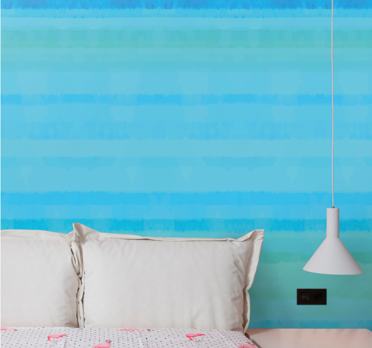 Horizontal Stripes Panorama horizontal striped wallpaper - TenStickers