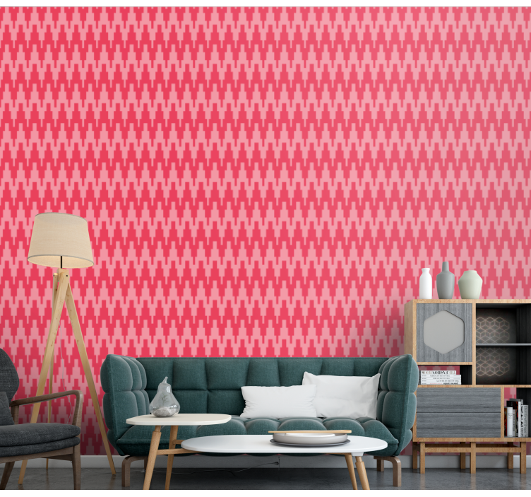 Houndstooth Motif geometric wallpaper - TenStickers