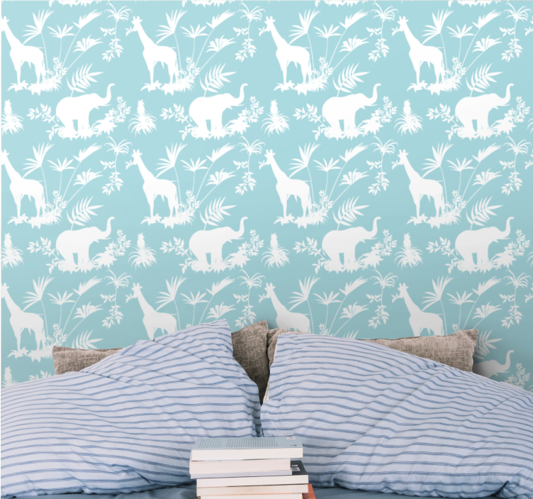 Jungle Toile vintage pattern Classic wallpaper - TenStickers
