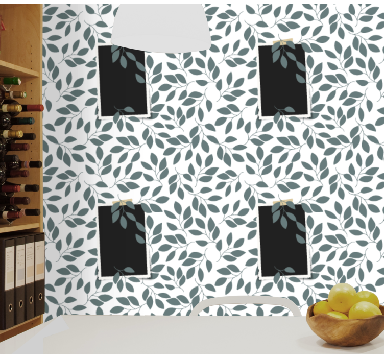 Leafy Botanical leaf wallpaper - TenStickers