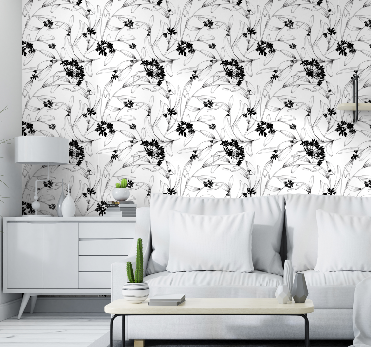 Lilies avant-garde Nature Wallpaper - TenStickers