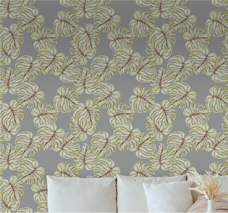 Lush Greenery Leaves leaf wallpaper - TenStickers