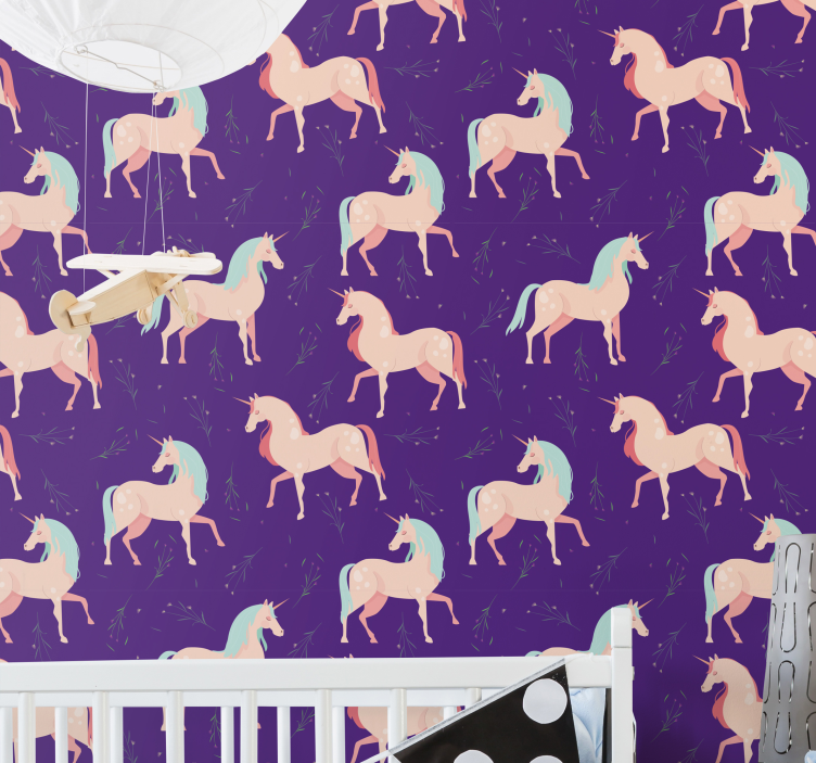 Magical Unicorn Patterns animal wallpaper - TenStickers