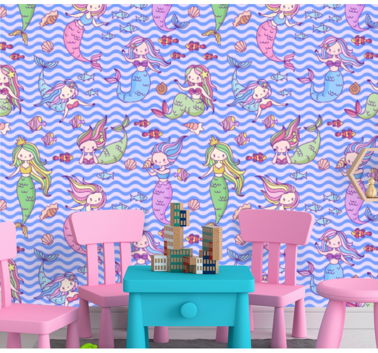 Mermaid Imagery kids wallpaper - TenStickers
