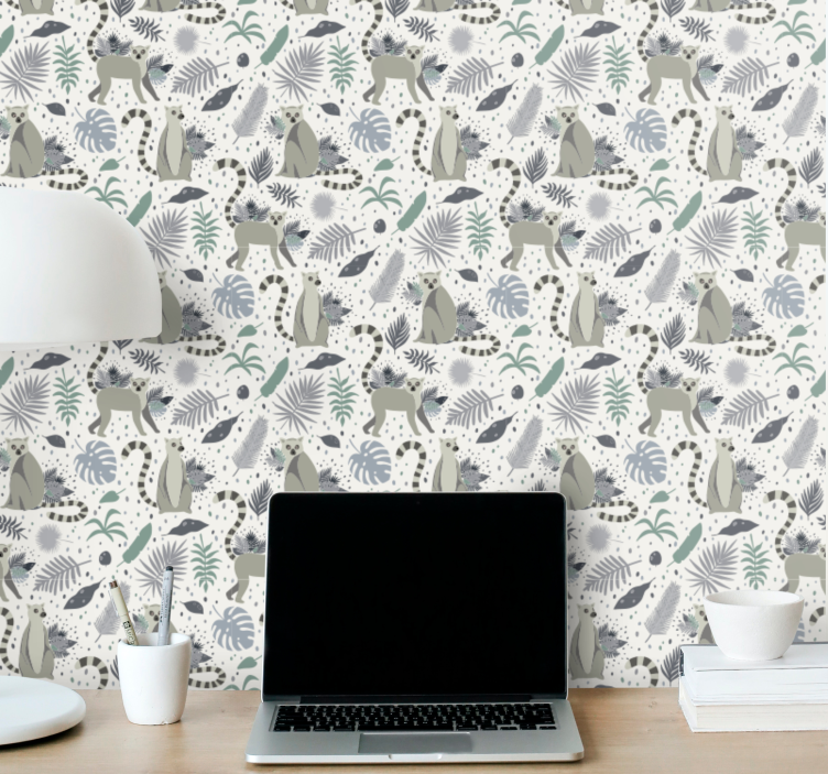 Nordic lemur Bedroom Wallpaper - TenStickers