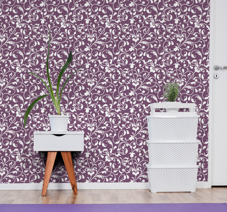 Ornamental leaf Paisley Ornamental Wallpaper - TenStickers