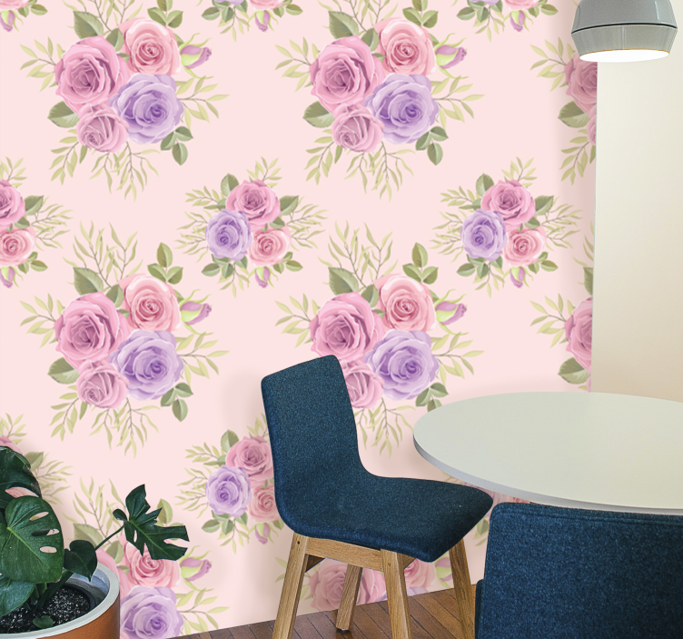 Pastel Floral Ensemble flower wallpaper - TenStickers